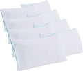 Linenspa Two Pack Shredded Gel Memory Foam Pillow – Cooling Bed Pillow – Side, Stomach, and Back Sleepers – Pack of 8 – Standard
