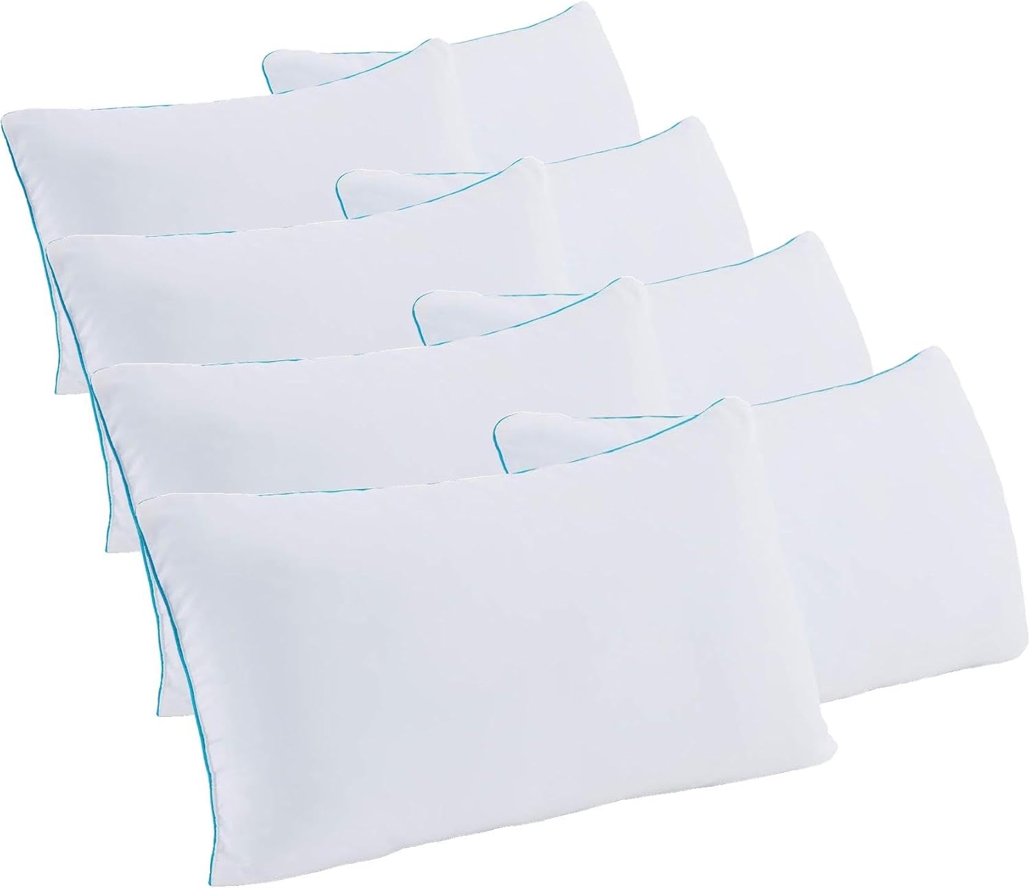 Linenspa Two Pack Shredded Gel Memory Foam Pillow – Cooling Bed Pillow – Side, Stomach, and Back Sleepers – Pack of 8 – Standard