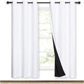 Nicetown 100% Blackout Window Curtain Panels, Full Light Blocking Drapes with Black Liner for Nursery, 72-inch Drop Thermal Insulated Drape…