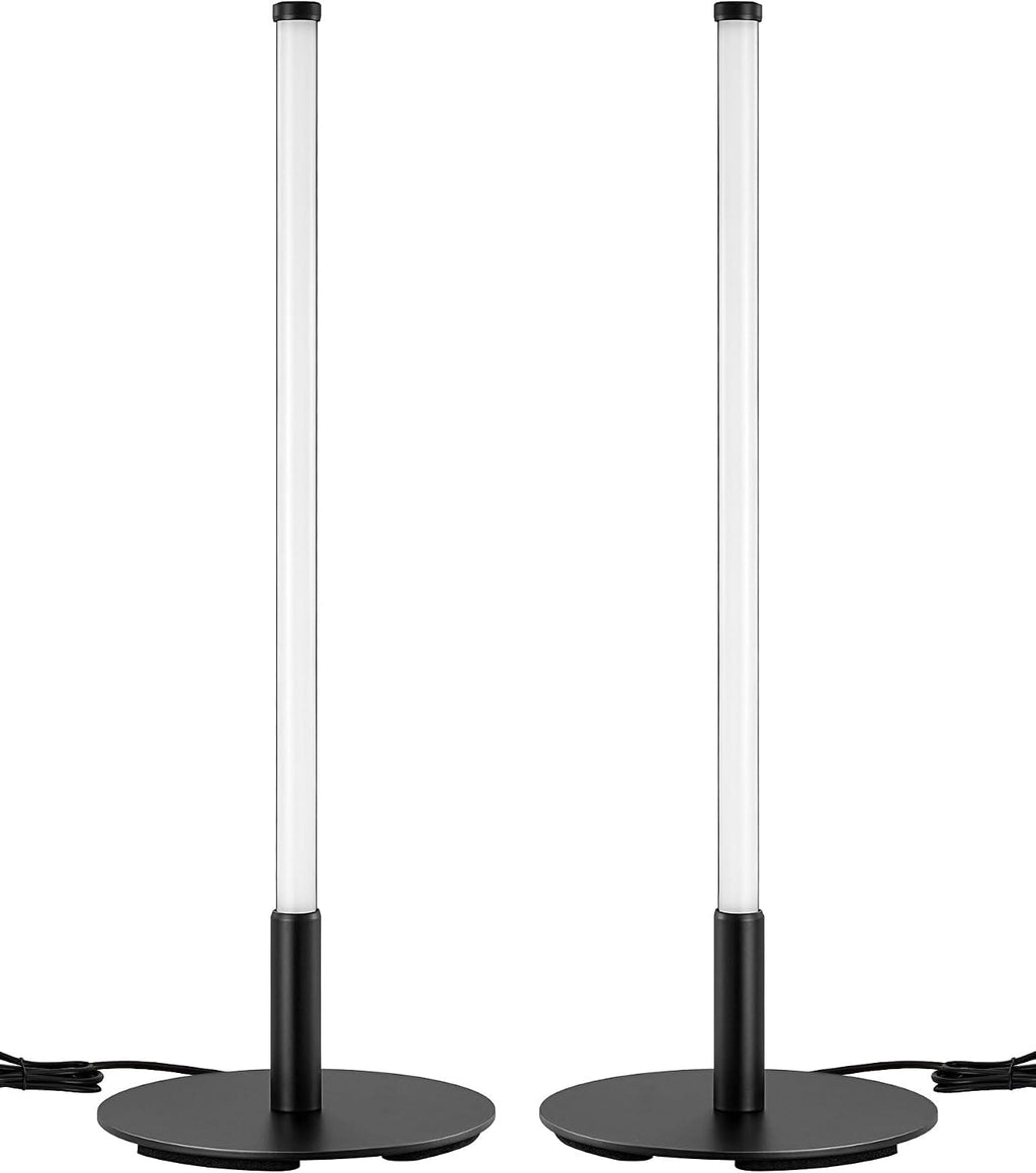 Edishine Upgraded LED Table Lamp Set of 2, Stepless Dimmable Bedside Lamps with Metal Finish & 3 Color Temperature, 6W Modern Desk Lamps, B…