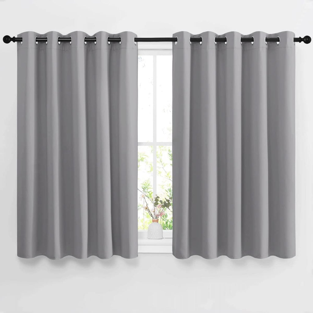 NICETOWN Bedroom Blackout Curtain & Drapes - Grommet Solid Window Treatment Thermal Insulated Noise Reducing for Bedroom/Home Office (2…