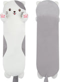 28 inch Cat Plush Body Kitty Pillow, Soft Giant Doll Cute Kitten Squishy Cat Stuffed Animal Toy Gifts for Kids, Birthdays