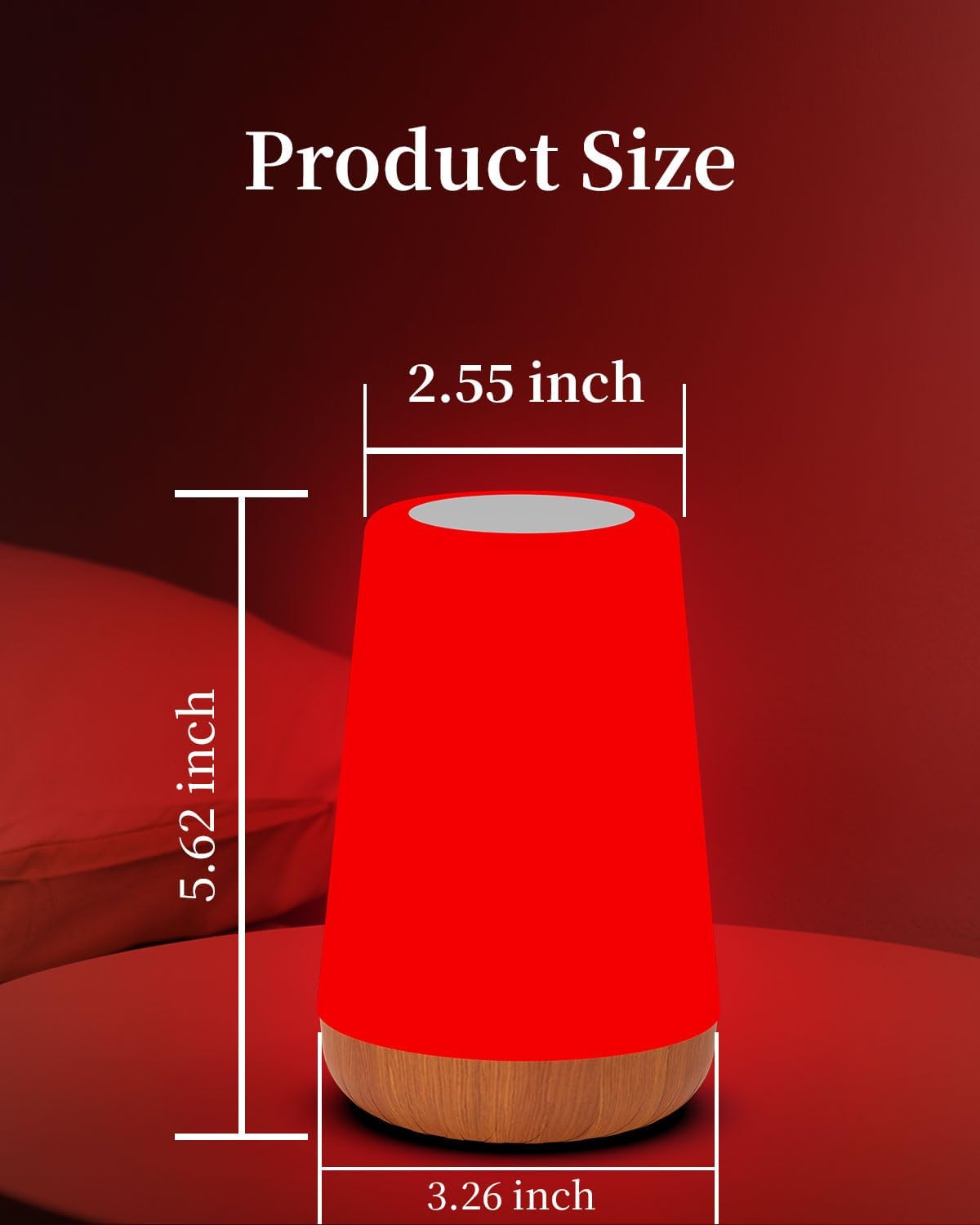 Tlaotniy Red Light for LampBlue Light Blocking Dimmable for Stress Relief Relaxation Travel Meditation and Yoga, 670nm Red Lamp (…