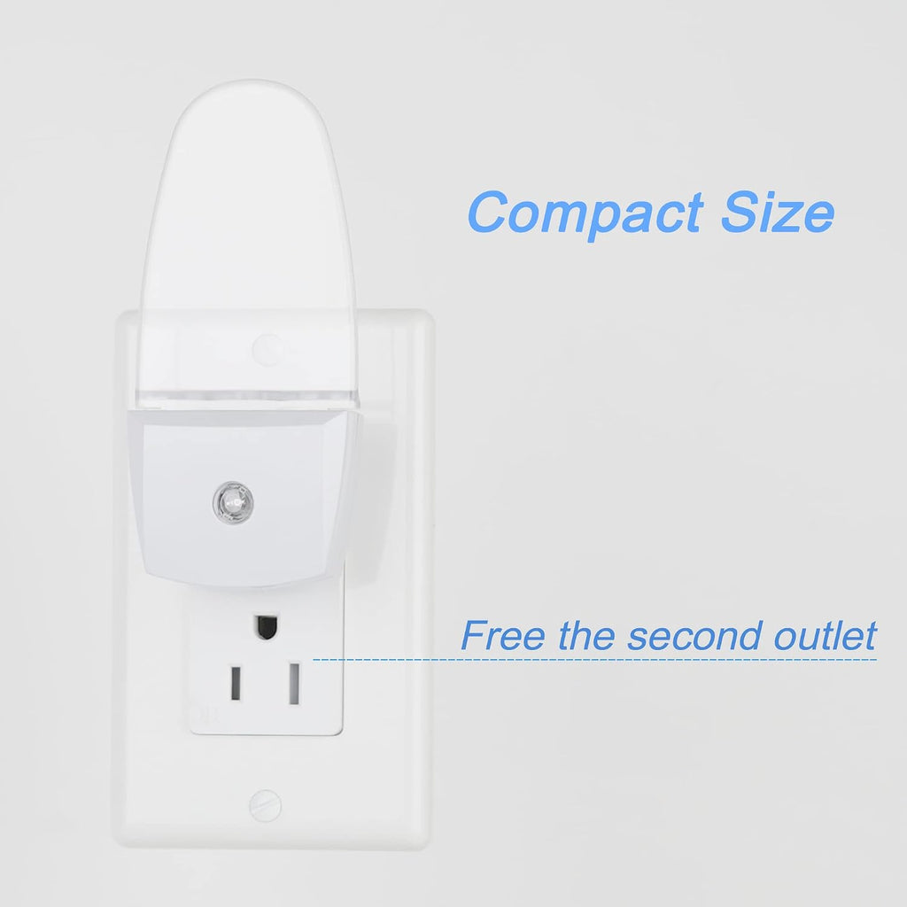 4 Pack Night Light Lamp with Dusk to Dawn Sensor, Plug in, Blue Led Night Light