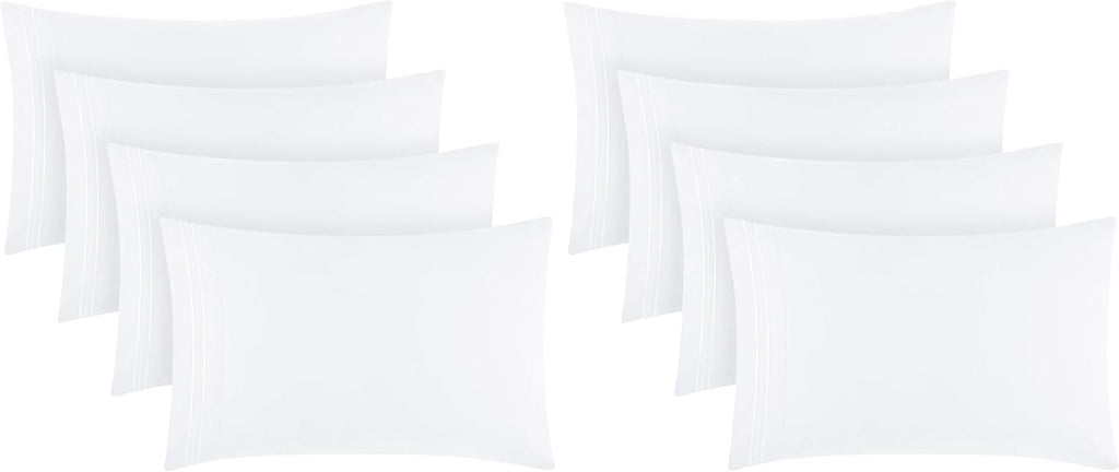 Mellanni Pillow Cases Set - 4 PC Iconic Collection Pillowcases - Hotel Luxury, Extra Soft, Cooling Pillow Covers - Wrinkle, Fade, Stain Res…