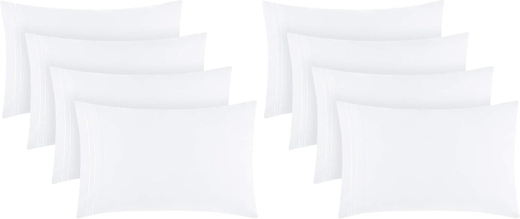 Mellanni Pillow Cases Set - 4 PC Iconic Collection Pillowcases - Hotel Luxury, Extra Soft, Cooling Pillow Covers - Wrinkle, Fade, Stain Res…