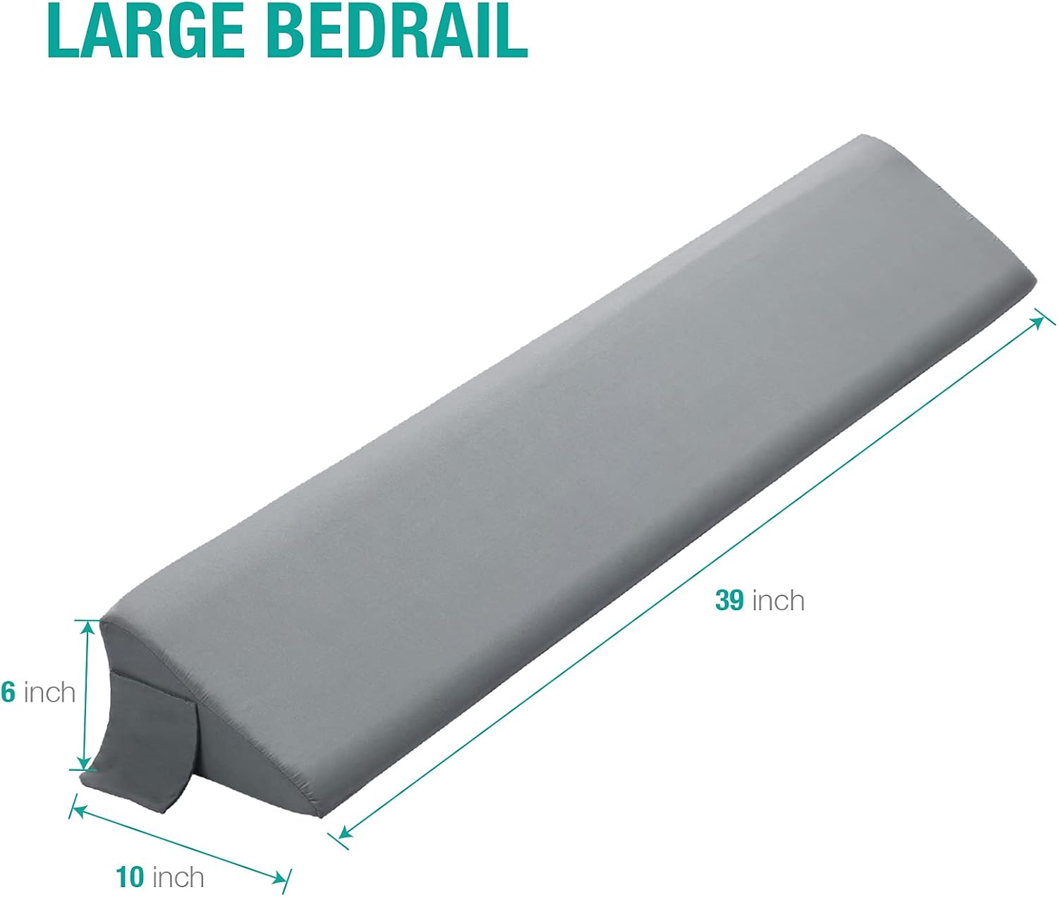 Vekkia Twin Bed Wedge Pillow/Headboard Pillow/Mattress Wedge Twin, Bed Gap Filler to Fill Gap (0-6") Between Headboard and Mattress (Gray)…