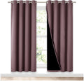 Nicetown 100% Blackout Window Curtain Panels, Full Light Blocking Drapes with Black Liner for Nursery, 72-inch Drop Thermal Insulated Drape…