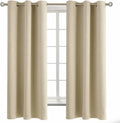 BGment Beige Room Darkening Curtains 63 Inches Long 2 Panels Set, Sunlight Blocking Thermal Insulated Grommet Window Treatment Drapes for B…
