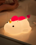 Unicorn Night Light for Kids, Soft Silicone Tap Control Lamp with 30-Min Auto-Off Timer, Rechargeable Portable LED Bedroom Bedside Light…