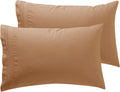 Nestl Mocha Pillow Cases - Soft Queen Size Set of 2, 1800 Microfiber, Envelope Closure, 20x30 Inches cotton