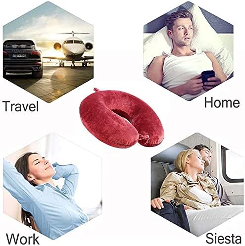 GDEOUP Travel Pillow - Memory Foam Neck Pillow Support Pillow, Luxury Compact & Lightweight Quick Pack for Camping, Sleeping Rest Cushion…