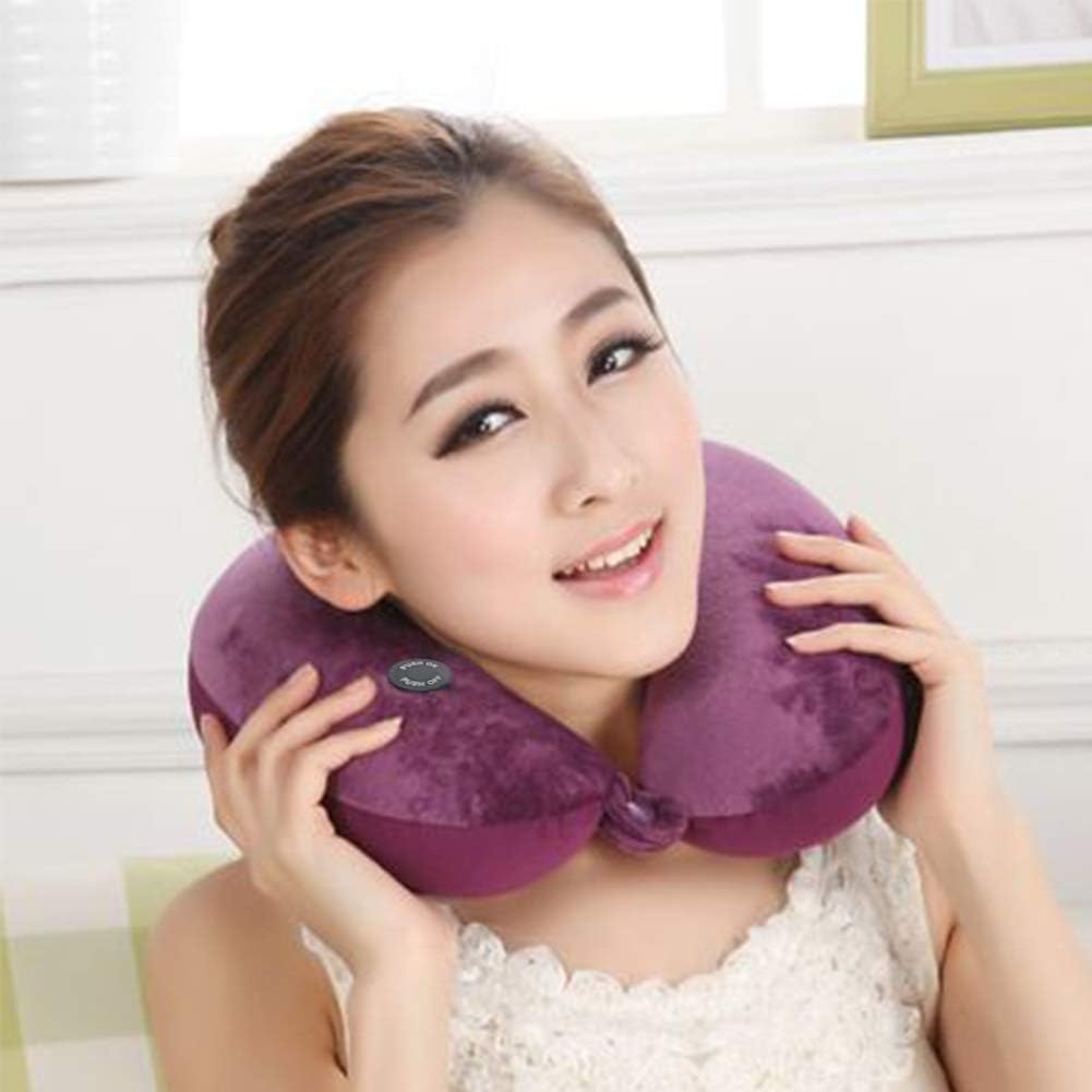 Hooshing Vibrating Neck Pillow Massage relaxation for Traveling Home Rest Neck Pillows for, Gift for Parents