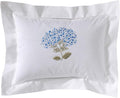 Jacaranda Living Embroidered Boudoir Pillow Cover – Handcrafted Embroidery, Fine Italian Cotton, Decorative Pillow Accent for Bedroom &…