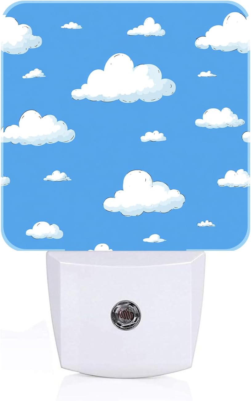 Clouds and Blue Sky Night Light, Plug-in Night Lights with Dusk-to-Dawn Sensor for Stairway, Hallway, Bedroom Sleep Friendly Ideal for…