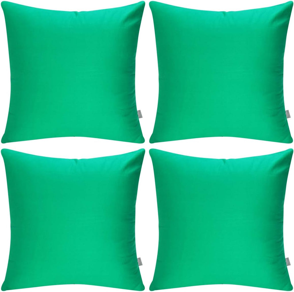 Thmyo 4-Pack 100% Cotton Decorative Throw Pillow Cases, 26x26 inch/ 66x66cm, Bright Green 4 pack 26inch Cotton