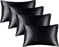 Bedelite Satin Pillowcase for Hair and Skin, Super Soft Similar to Silk Pillow Cases 4 Pack with Envelope Closure, Cooling Pillowcases for…