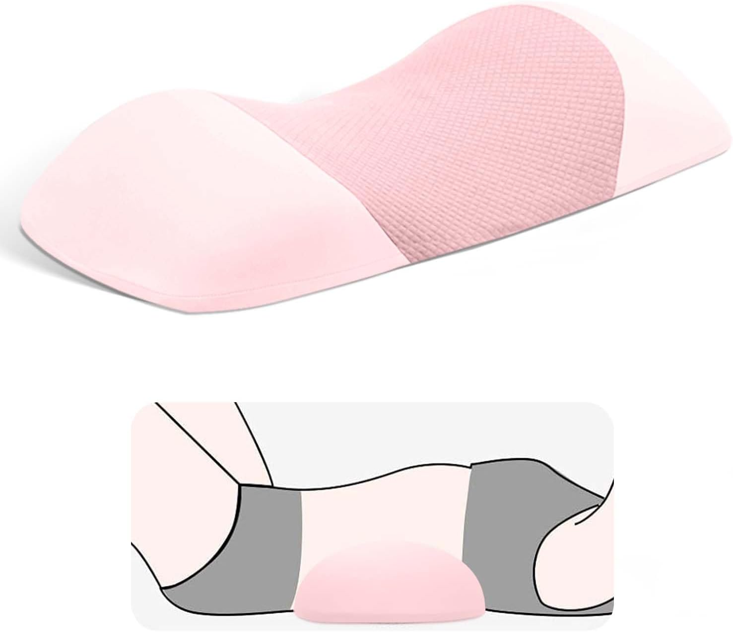 LittleSlowDuck Lumbar Support Pillow for Sleeping, Memory Foam Lower Back Bed Rest Support Pillows for Car Bed, Couch, Waist Support…