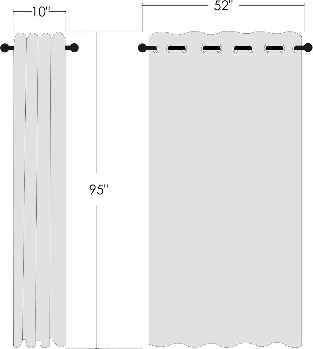 Nicetown Bedroom Room Darkening Curtains - Triple Weave Grommet Top Thermal Insulated Solid Energy Saving Panels/Drapes for Villa/Hall, Bei…