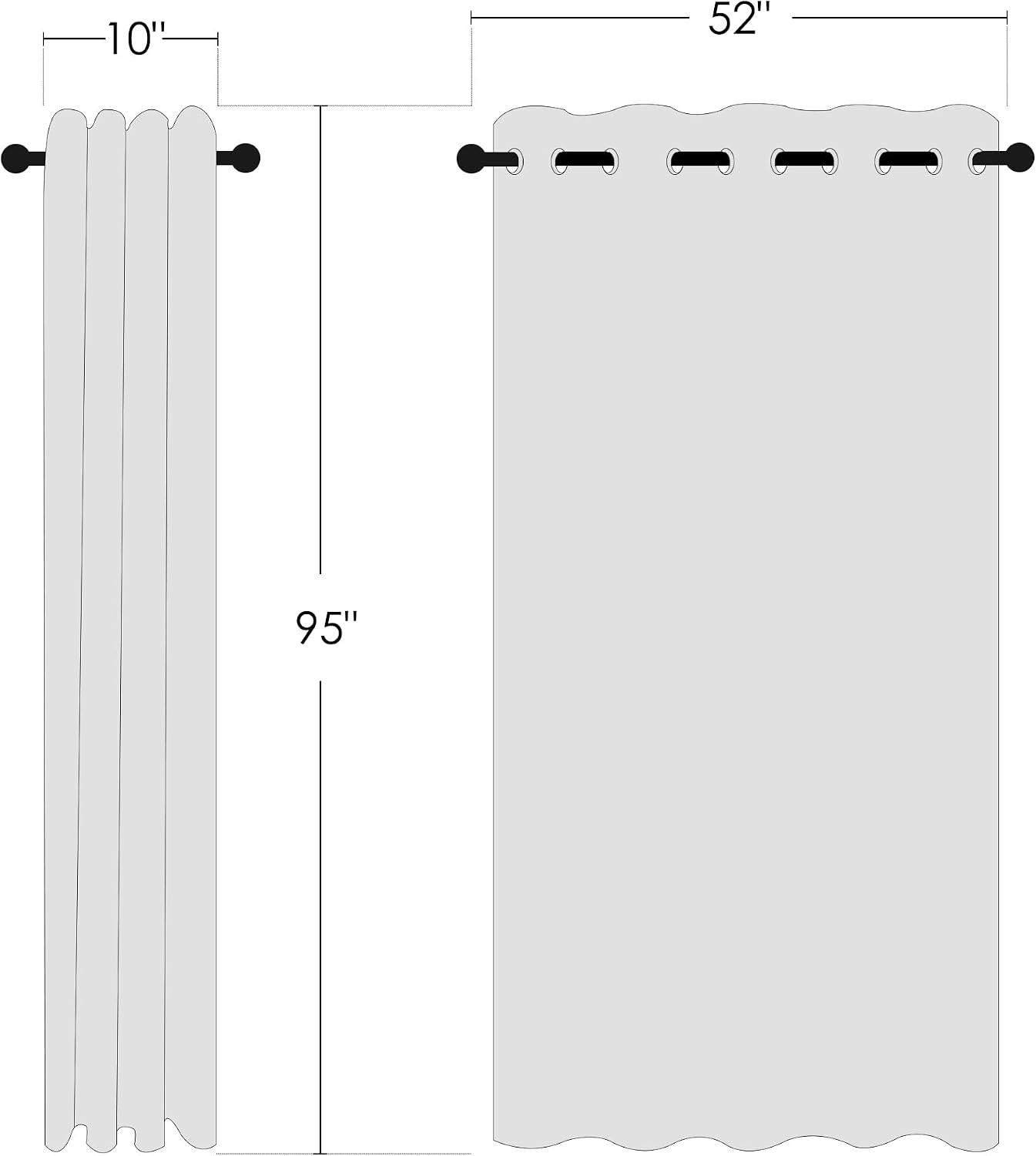 Nicetown Bedroom Room Darkening Curtains - Triple Weave Grommet Top Thermal Insulated Solid Energy Saving Panels/Drapes for Villa/Hall, Bei…