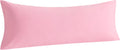 Ntbay Cotton Body Pillowcase - Envelope Closure 20x54 Pillowcase, Breathable and Soft Bed Pillow Case, Pink Cotton Pink