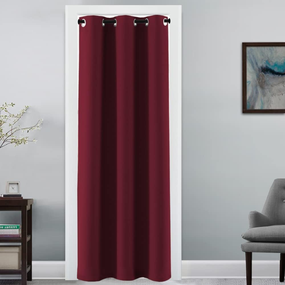 H.VERSAILTEX Christmas Doorway Curtain Blackout Door Curtain Room Divider Window Treatment Curtain for Bedroom Thermal Insulate…