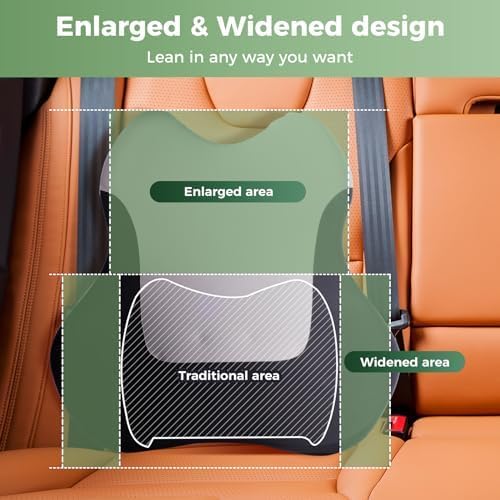 Niceedaybrand Lumbar Support Pillow for Office Chair Car, Gaming Chair Lower Back Memory Foam Cushion with 3D Soft Cover Enhance Your Drivi…