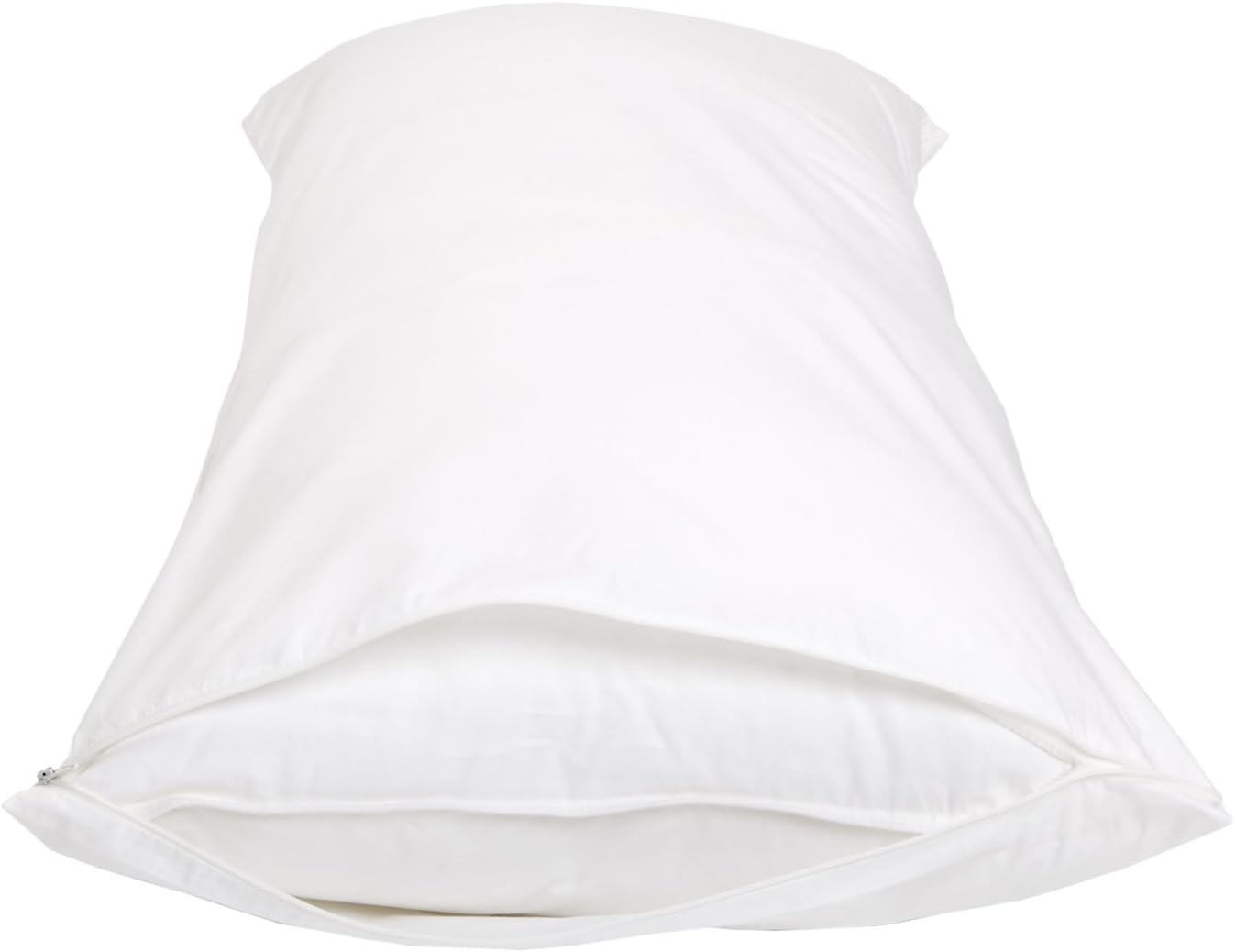 Amazon Basics Hypoallergenic Protector Cover Pillowcases - 21 x 55 Inches, Body Size, White, Pillows Not Included