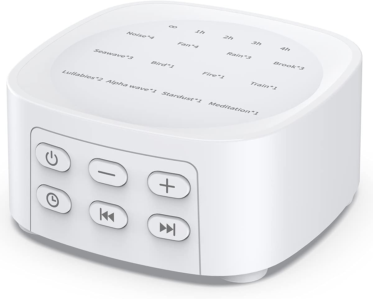 Sleepbox Sleep White Noise Sound Machines with 25 Soothing Sounds 36 Volume Levels 5 Timers Visible Sound Catalog Portable Size Memory…