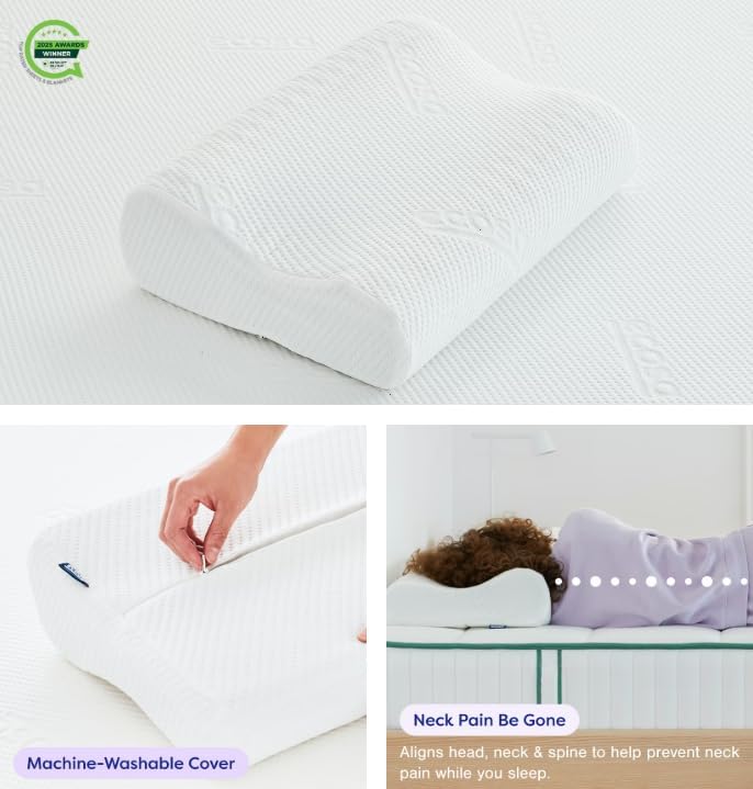 Ecosa ® Pillow | Supreme Comfort & Support | #1 Pillow for Comfort | Adjustable Height | for All Sleep Positions | Machine Washable Cover |…