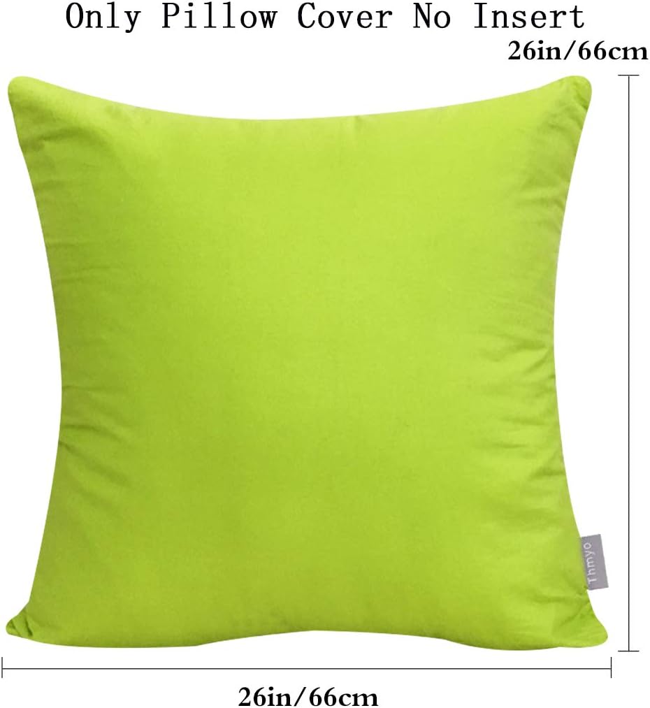 Thmyo 4-Pack 100% Cotton Comfortable Solid Decorative Throw Pillow Case Square Cushion Cover Pillowcase Sublimation Blank Pillow Covers DIY…