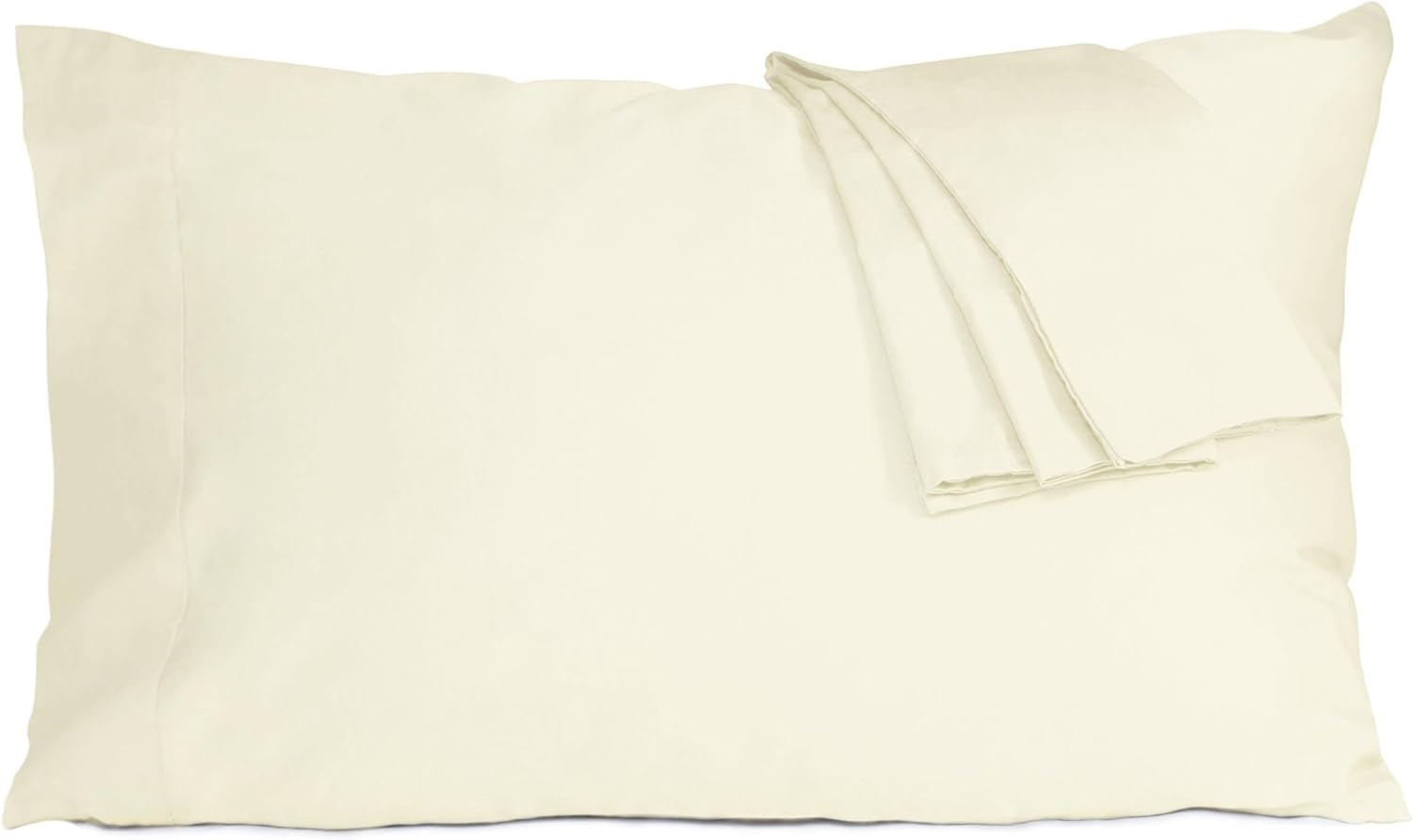 Homtec Pillow Cases, Standard Queen Size Cotton Percale Weave Pillowcases, Pre-Shrunk Breathable and Hypoallergenic Pillowcases, Set of 2 (…