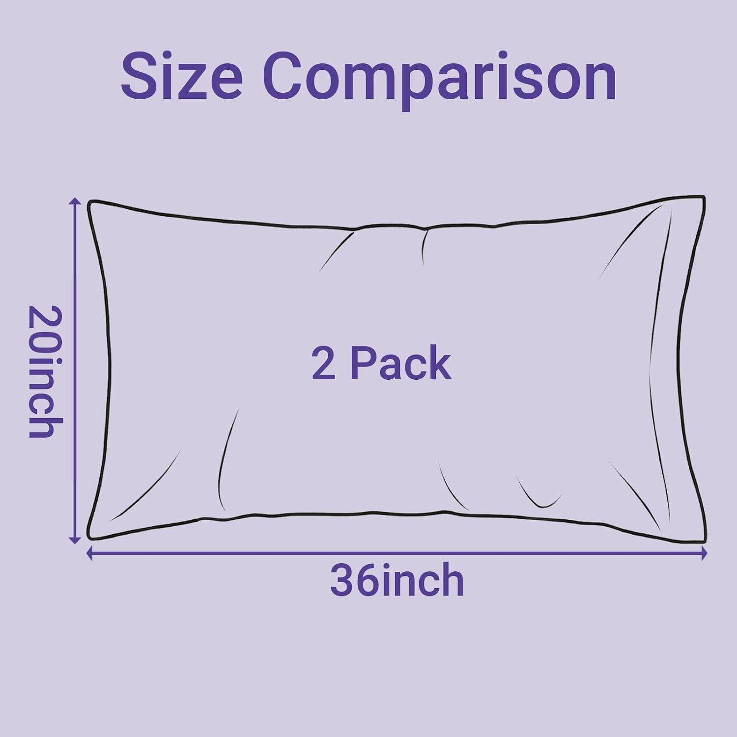 QJFabricCO Q&J Fabric Co. 2 Pack Satin Pillowcase Silk Like Pillow Cases 20x36 inch White Cooling Pillow Cases with Envelope Closure for Ha…