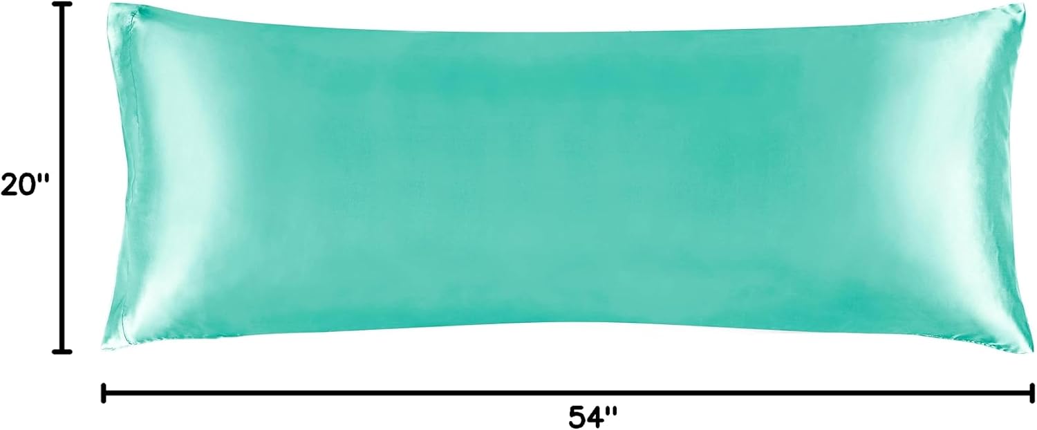 Bedelite Satin Body Pillow Cover, Super Soft and Cooling Body Pillow Pillowcase for Hair and Skin, Breathable Silky Full Long Pillowcase Co…