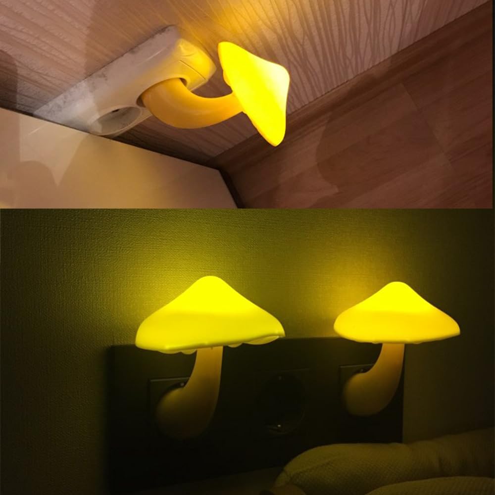 AUSAYE 5 Pack Sensor LED Night Lights Plug in Lamp Mushroom Light for Adults Kids NightLight…