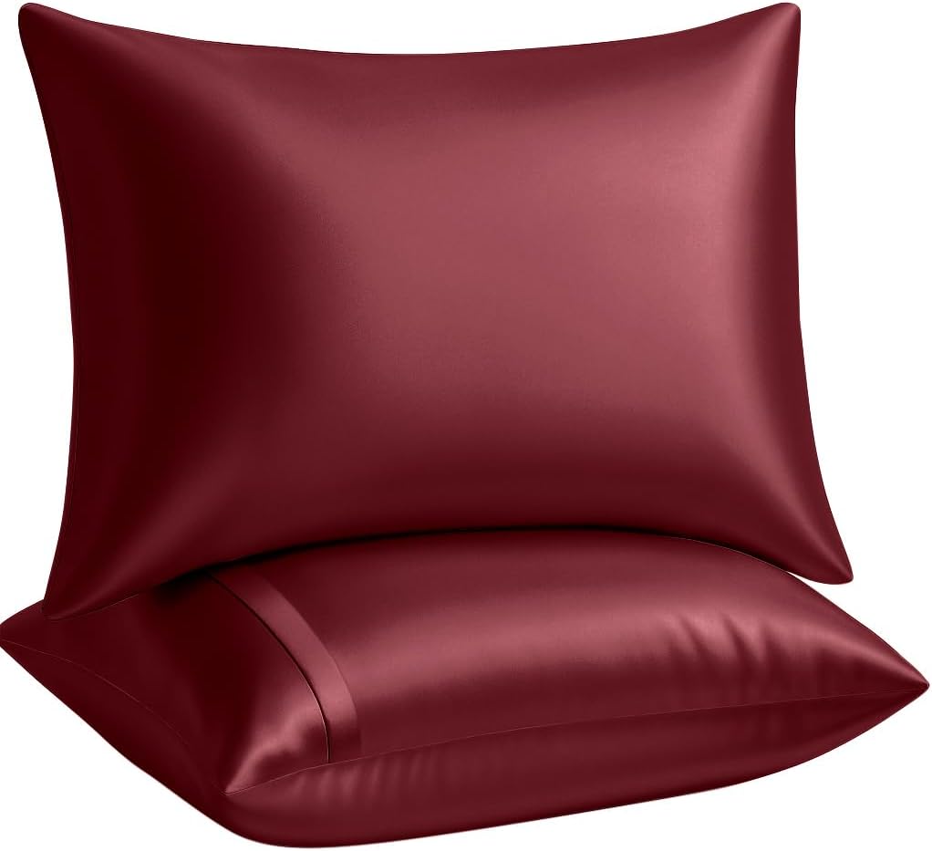 Blissford Satin Pillowcase with Zipper, for Hair and fabric comfort, Feels Soft and Cool Like a Silk Pillowcase, Satin Pillow Cases 2…