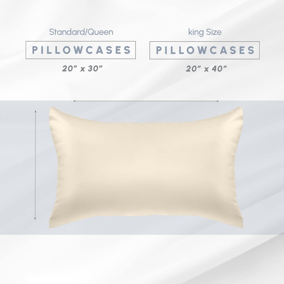 Elegantcomfort Elegant Comfort 2-Pack Cooling Viscose Satin Pillowcase Set with Hidden Zipper Closure, Silky Smooth for Hair and fabric…