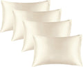 Bedelite Satin Pillowcase for Hair and Skin, Super Soft Similar to Silk Pillow Cases 4 Pack with Envelope Closure, Cooling Pillowcases for…
