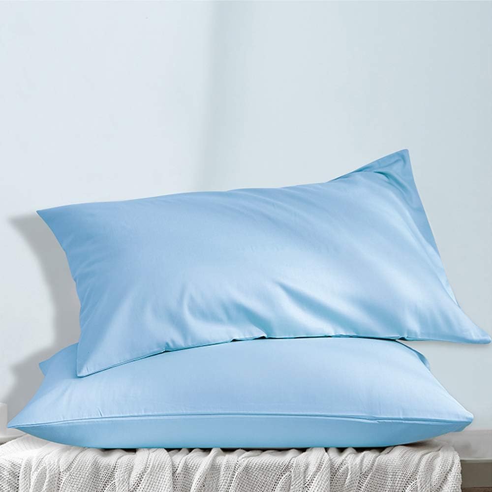 Ntbay King Microfiber Pillowcase Set - 2 Pack, Soft, Wrinkle-Free, Fade-Resistant, Sky Blue, Envelope Closure - 20x36 Inches 2 Pack Blue