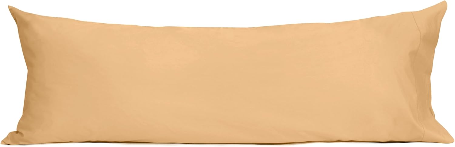 Sunflower Body Pillowcase 100% Cotton Long Pillow Cover/Case Envelope Closure 1 Pack, 20×54 inches Desert Mist, Soft and Breathable