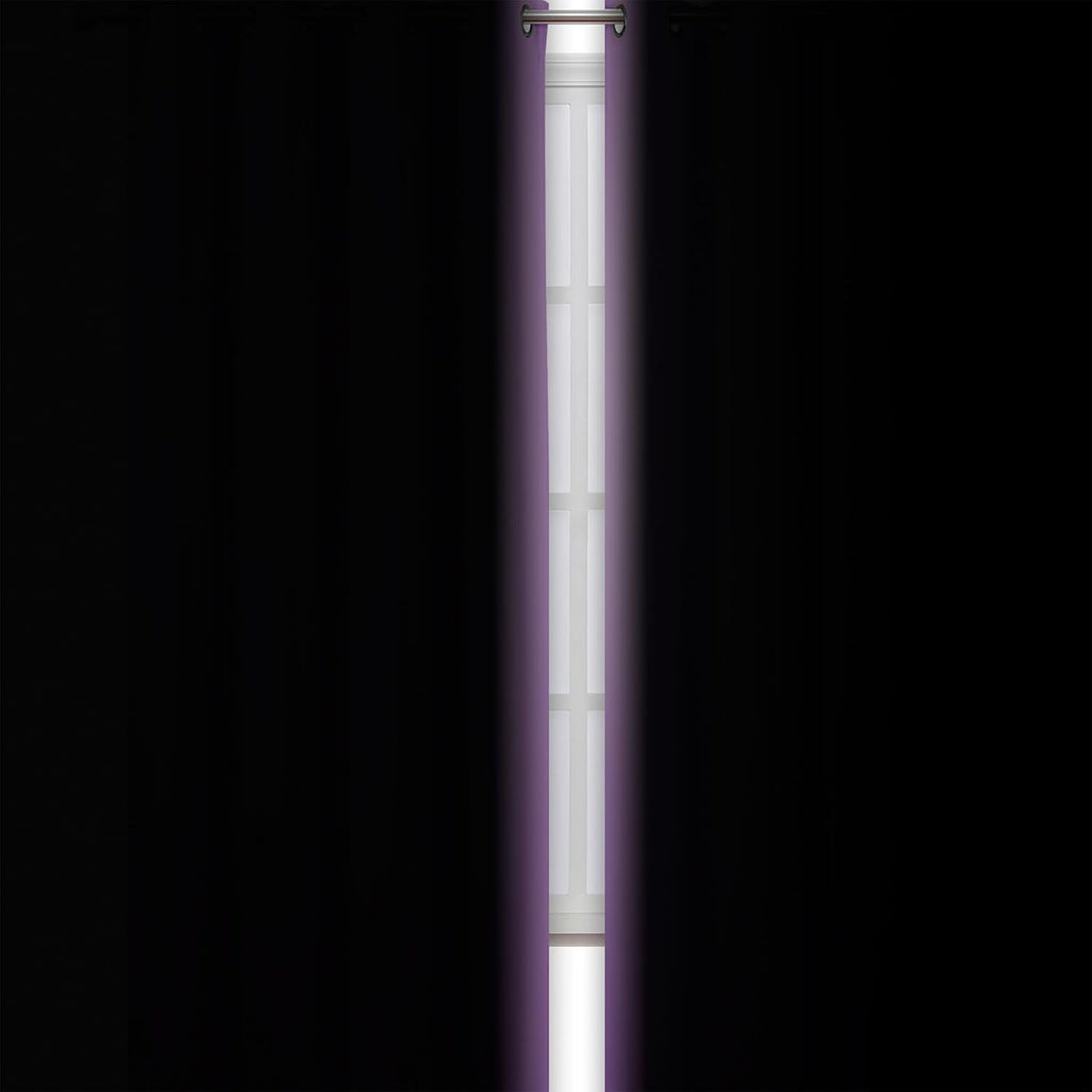 Lemomo Blackout Curtains 52 x 45 inch Lavender Curtains Set of 2 Panels/Thermal Insulated Room Darkening Bedroom Curtains 45 inch silver