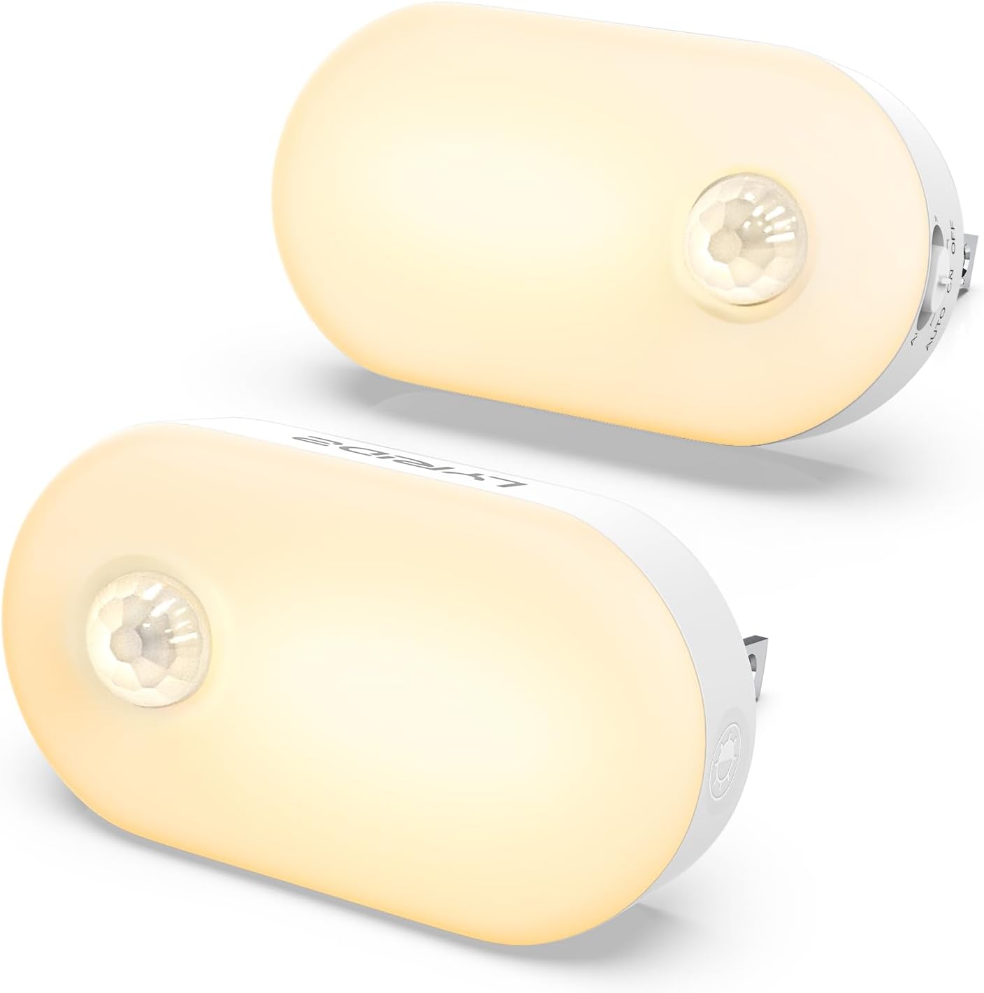 Lyridz Plug in Night Light with Motion Sensor, 120LM Superior Bright Smart Mini LED Nightlight, Warm White with Stepless Adjustable…