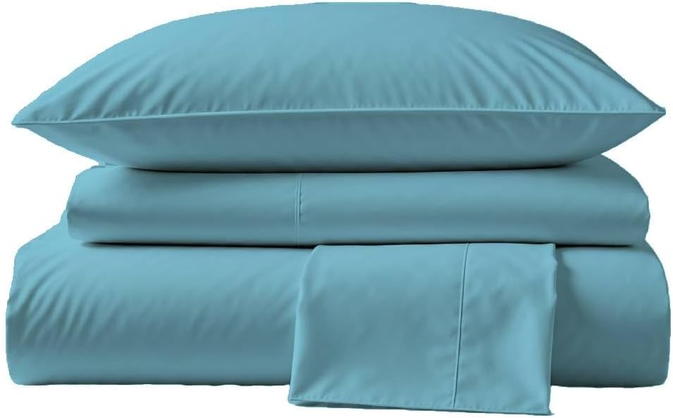 Perupima Peru Pima 415 Thread Count Percal California King Sheet Set - 100% Peruvian Pima Cotton, 4 Piece (Flat, Fitted, 2 Pillowcases) - C…