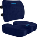 CloudBliss Lumbar Support Pillow & Seat Cushion Set for Office Chair, Desk Chair, Wheelchair & Car – Memory Foam Back Support, Ergonomic Ch…