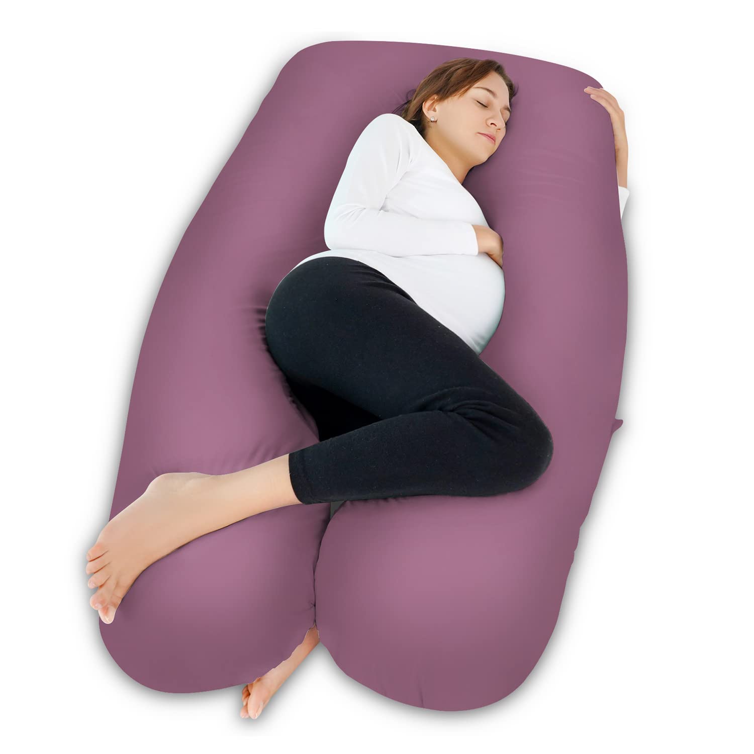 Meiz Pregnancy Pillow, Cooling Silky Pregnancy Pillows for Sleeping, Full Body Maternity Pillow for Pregnant Woman with Cooling Silky Jersey…