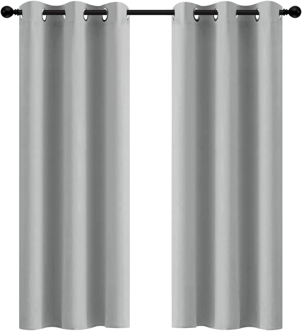 Yakamok Soft and Smooth Blackout Curtains for Bedroom - Grommet Thermal Insulated Room Darkening Curtains for Living Room, Set of 2…