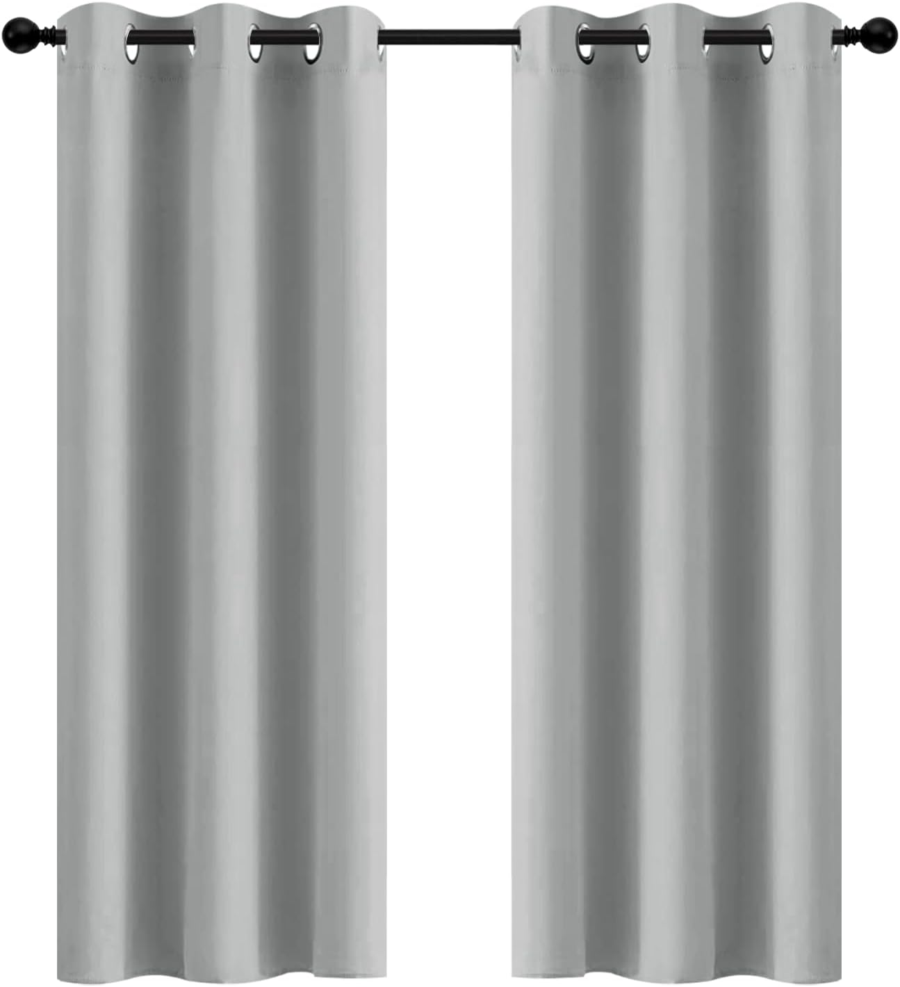 Yakamok Soft and Smooth Blackout Curtains for Bedroom - Grommet Thermal Insulated Room Darkening Curtains for Living Room, Set of 2…