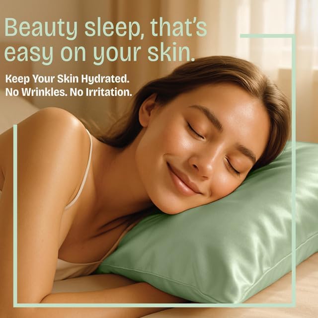 Blissford Satin Pillowcase with Zipper, for Hair and fabric comfort, Feels Soft and Cool Like a Silk Pillowcase, Satin Pillow Cases 2…