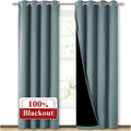 Nicetown 100% Blackout Curtains 84 inches Long, Pair of Energy Smart & Noise Blocking Out Drapes for Baby Room Window, Thermal Insulated Gu…