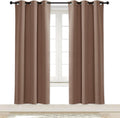 NICETOWN Small Window Blackout Curtain Panel Window Treatment Thermal Insulated Solid Grommet Blackout Drape for Cafe Store (1 Panel, 42…